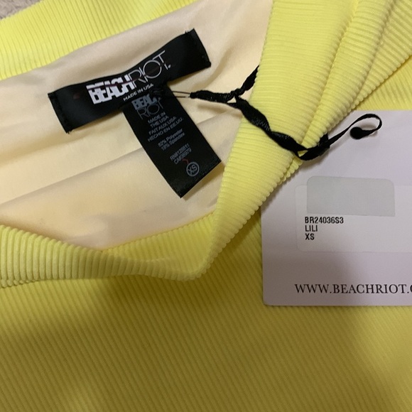 Free people beach riot yellow bikini bottoms xs new with tags lili yellow liliko - Picture 6 of 7